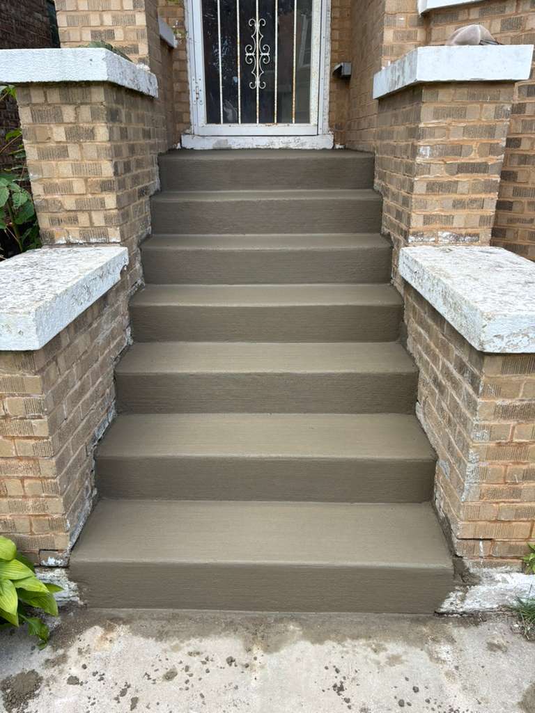 Front step rebuild, stage 11 of 12 — Chicago, IL