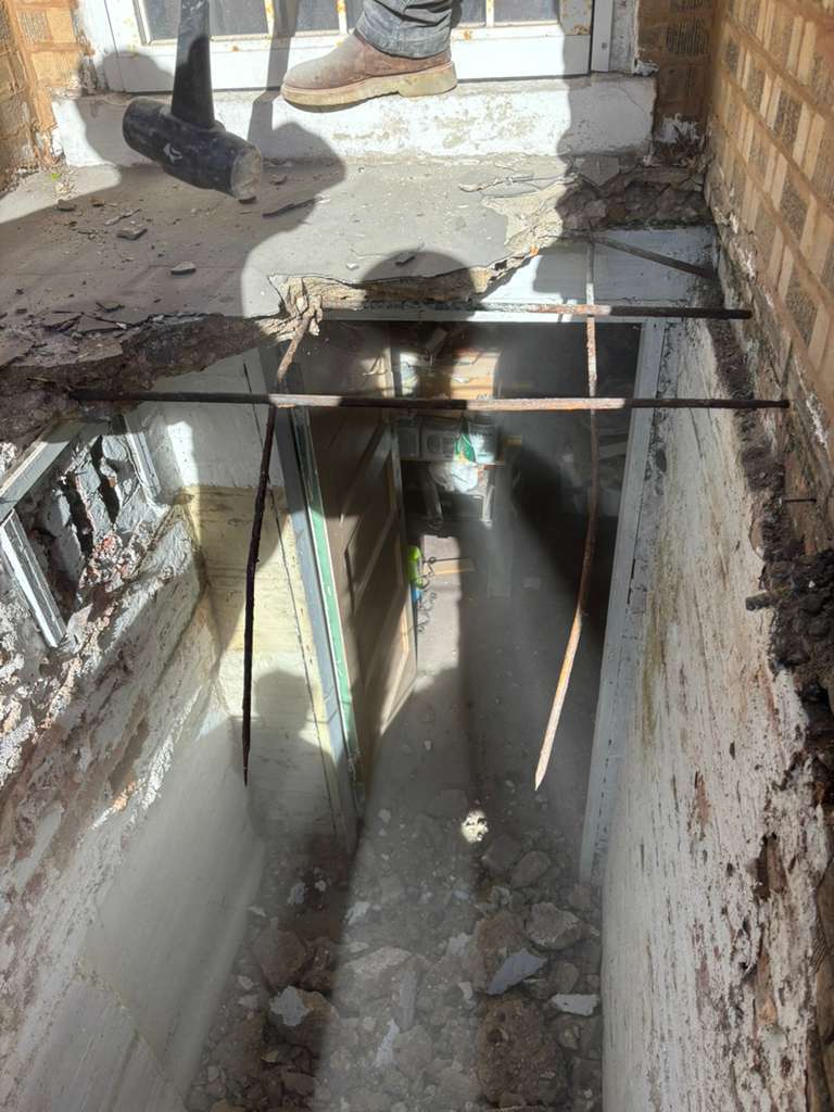 Front step rebuild, stage 3 of 12 — Chicago, IL