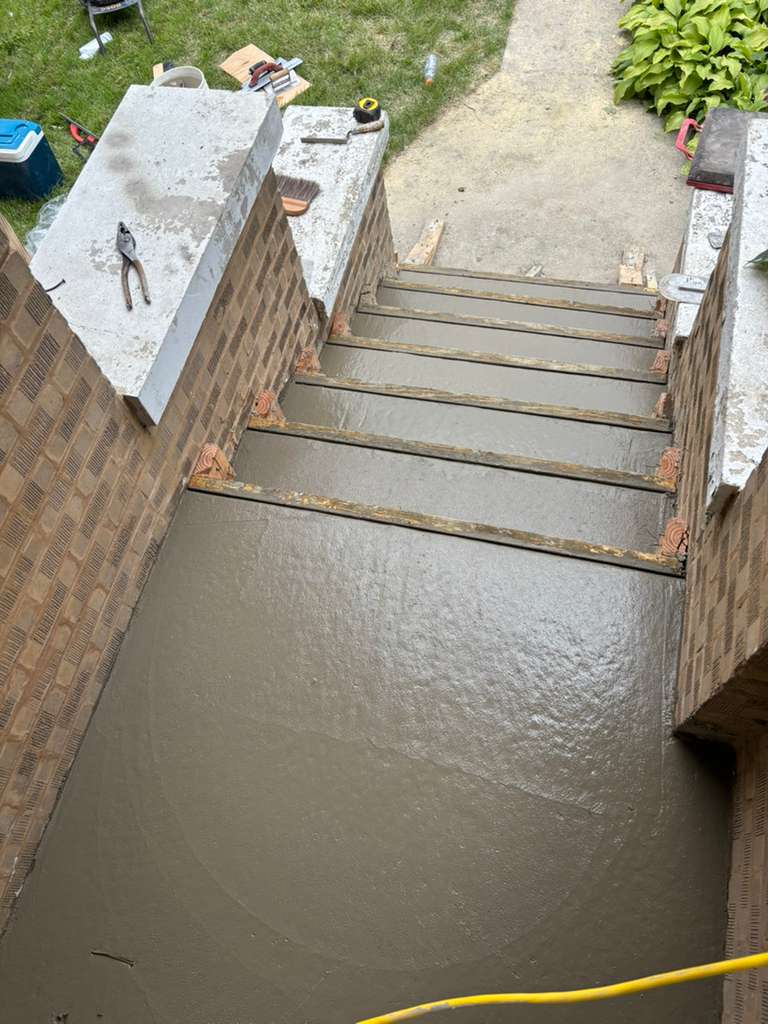Front step rebuild, stage 8 of 12 — Chicago, IL