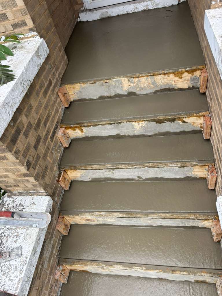 Front step rebuild, stage 9 of 12 — Chicago, IL
