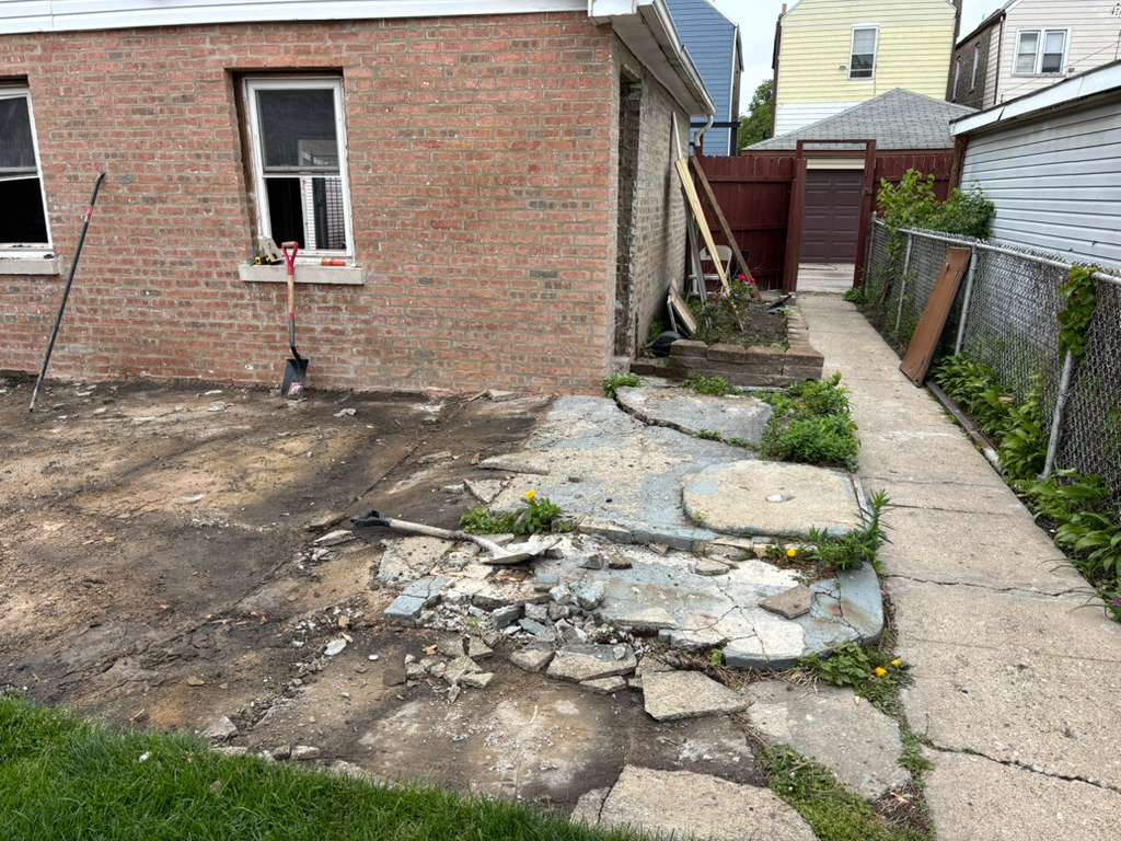 Stamped patio installation, stage 2 — Chicago, IL