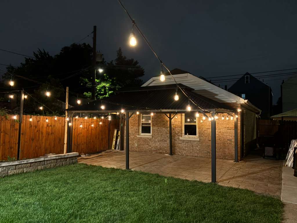 Finished stamped concrete patio — Chicago, IL